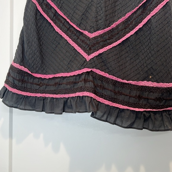 Free People dark grey and Pink Women's Skirt fully lined size 4. - Picture 3 of 9
